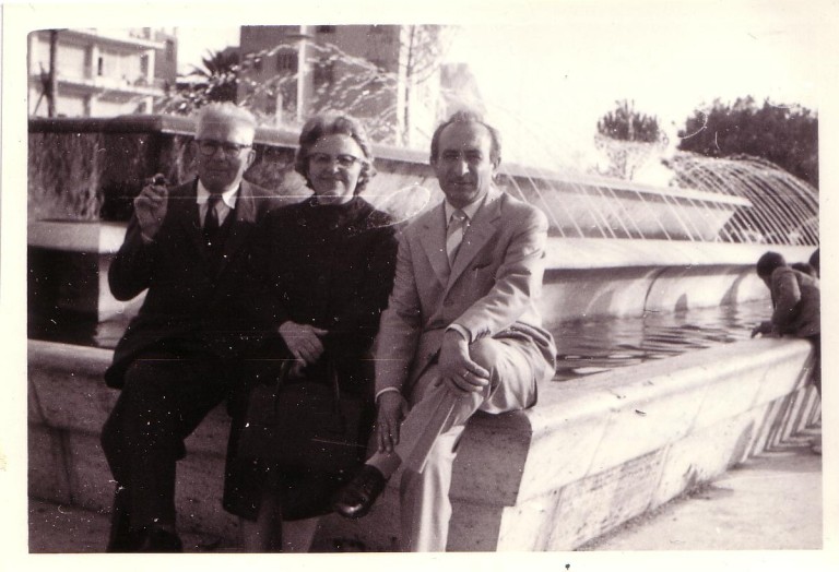 Anna and John united in Rome with Vittorio, 1963