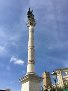 The column with St Oronzo on top.