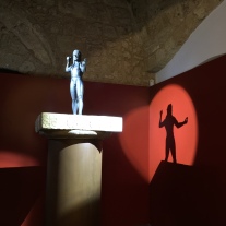A copy of the statue of Zeus at the Civic Museum Ugento. The original is located at the Museum of Taranto but is under restoration and not on display.