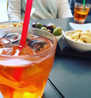 Spuntini time with an Aperol Spritz.
